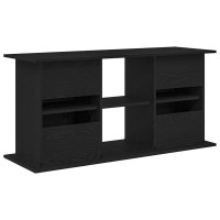 Produktbild för Akvariebänk svart ek 121x41x58 cm konstruerat trä