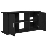 Produktbild för Akvariebänk svart ek 121x41x58 cm konstruerat trä