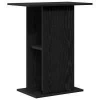 Produktbild för Akvariebänk svart ek 60,5x36x72,5 cm konstruerat trä