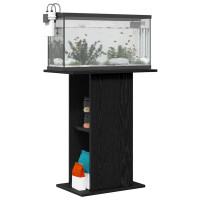 Produktbild för Akvariebänk svart ek 60,5x36x72,5 cm konstruerat trä