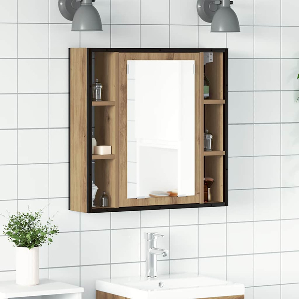 Produktbild för Spegelskåp för badrum artisan ek 60x16x60 cm konstruerat trä