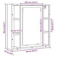 Produktbild för Spegelskåp för badrum artisan ek 60x16x60 cm konstruerat trä