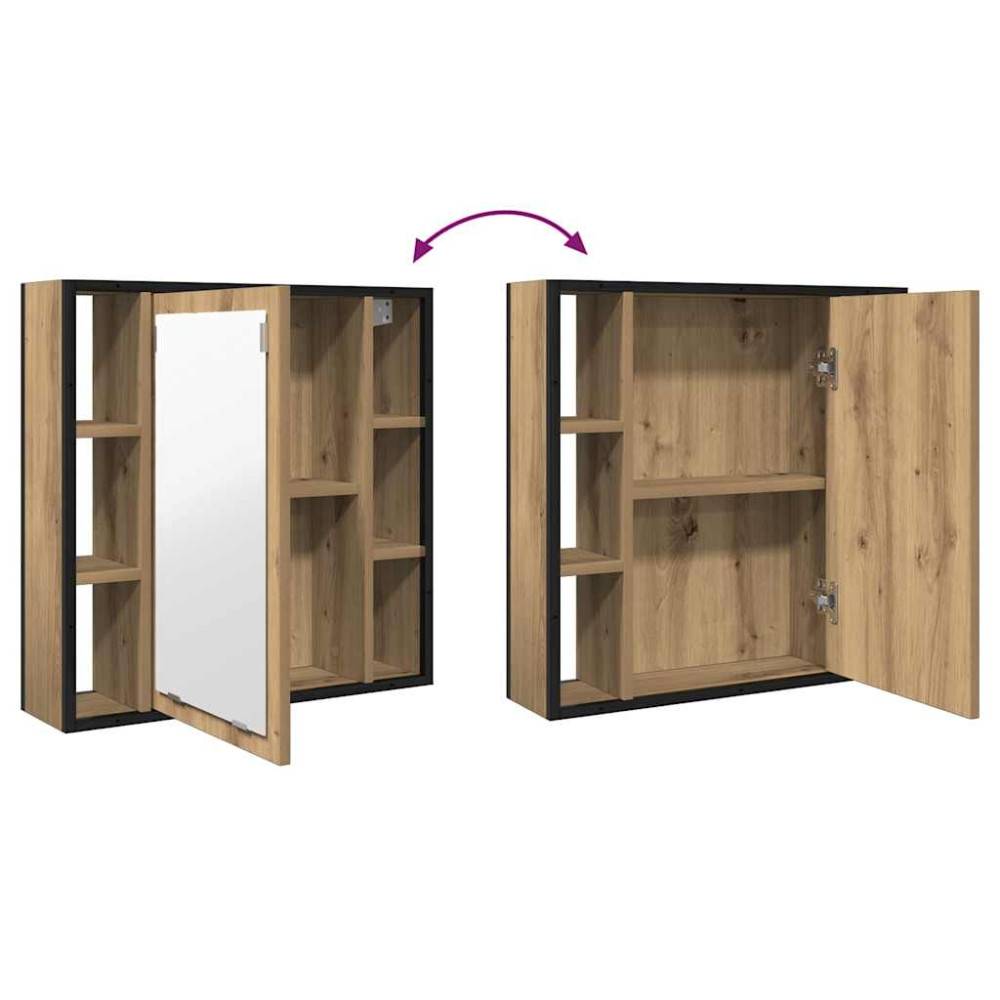 Produktbild för Spegelskåp för badrum artisan ek 60x16x60 cm konstruerat trä