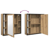 Produktbild för Spegelskåp för badrum artisan ek 60x16x60 cm konstruerat trä