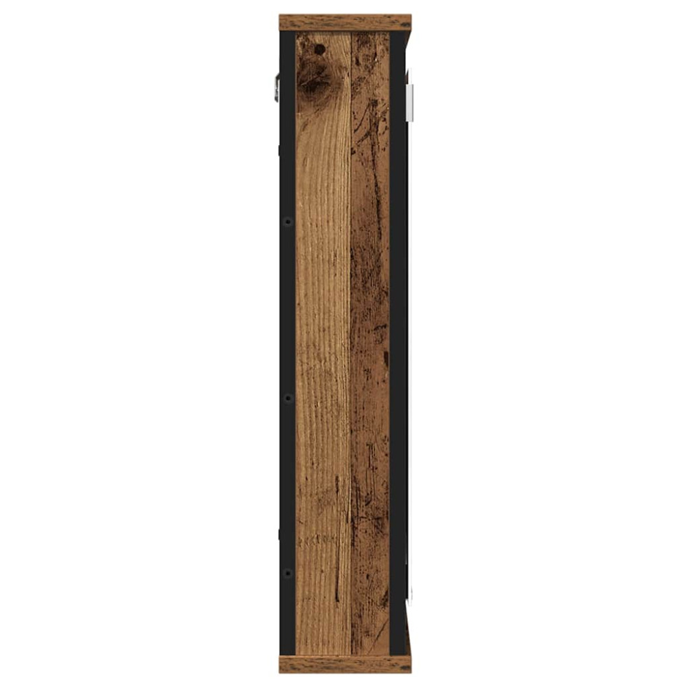 Produktbild för Spegelskåp för badrum åldrat trä 42x12x60 cm konstruerat trä
