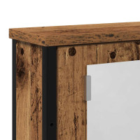Produktbild för Spegelskåp för badrum åldrat trä 42x12x60 cm konstruerat trä
