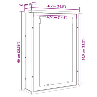 Produktbild för Spegelskåp för badrum artisan ek 42x12x60 cm konstruerat trä
