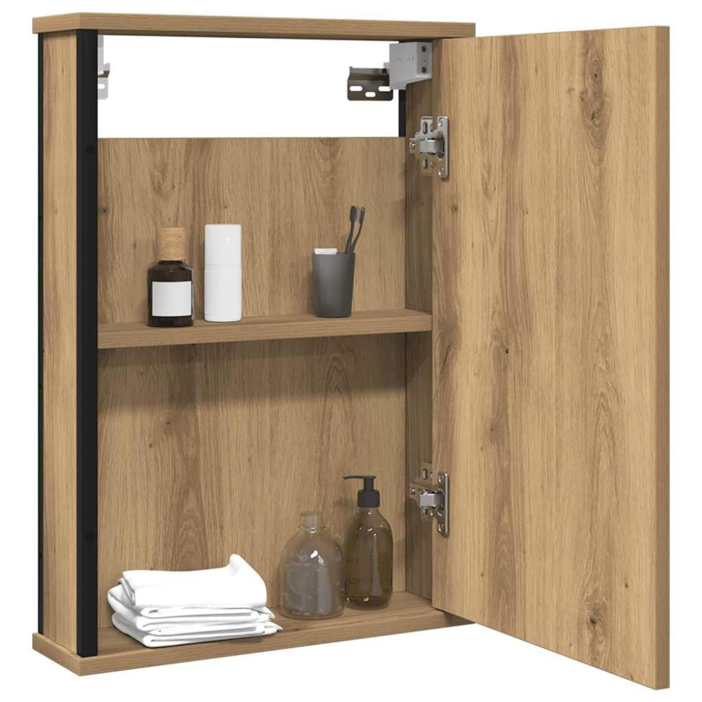 Produktbild för Spegelskåp för badrum artisan ek 42x12x60 cm konstruerat trä