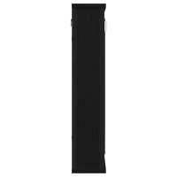 Produktbild för Spegelskåp för badrum svart ek 42x12x60 cm konstruerat trä