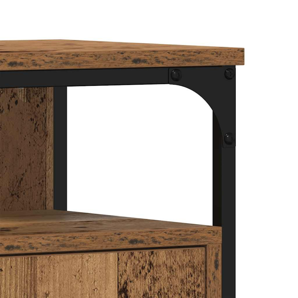 Produktbild för Tvättställsskåp åldrat trä 60x30x60 cm konstruerat trä