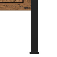 Produktbild för Tvättställsskåp åldrat trä 60x30x60 cm konstruerat trä