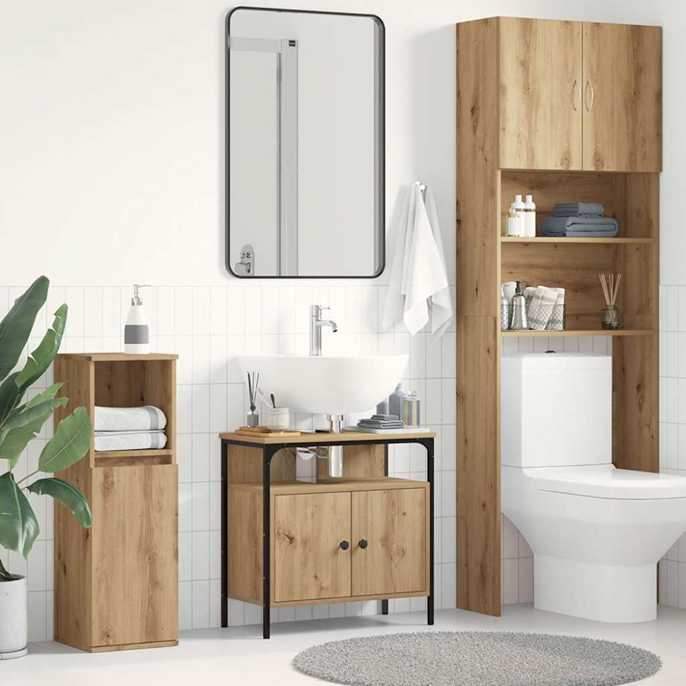 Produktbild för Tvättställsskåp artisan ek 60x30x60 cm konstruerat trä