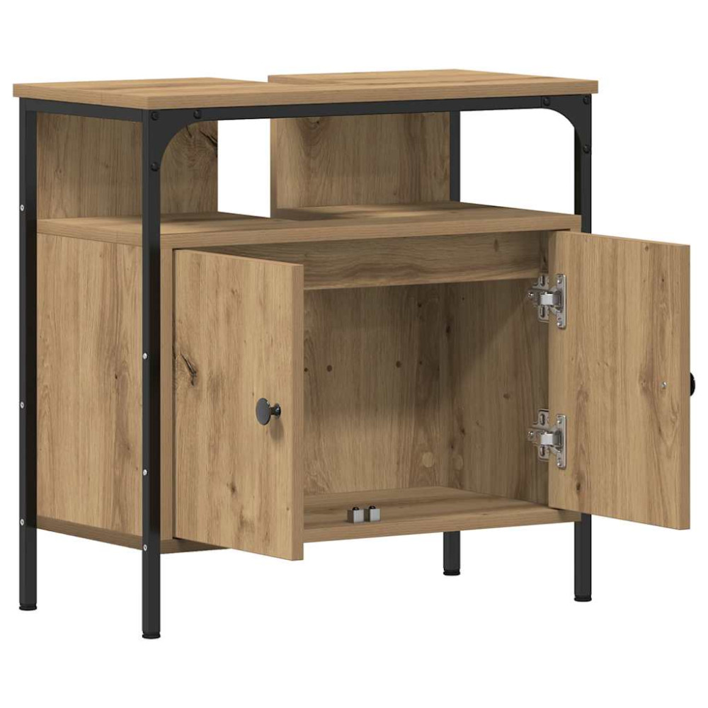 Produktbild för Tvättställsskåp artisan ek 60x30x60 cm konstruerat trä