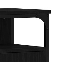 Produktbild för Tvättställsskåp svart ek 60x30x60 cm konstruerat trä