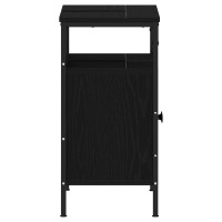 Produktbild för Tvättställsskåp svart ek 60x30x60 cm konstruerat trä