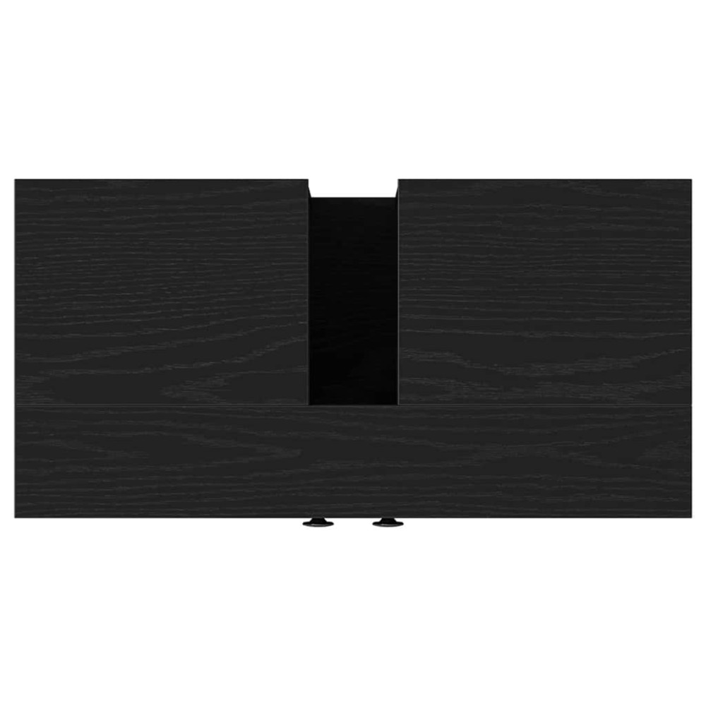 Produktbild för Tvättställsskåp svart ek 60x30x60 cm konstruerat trä