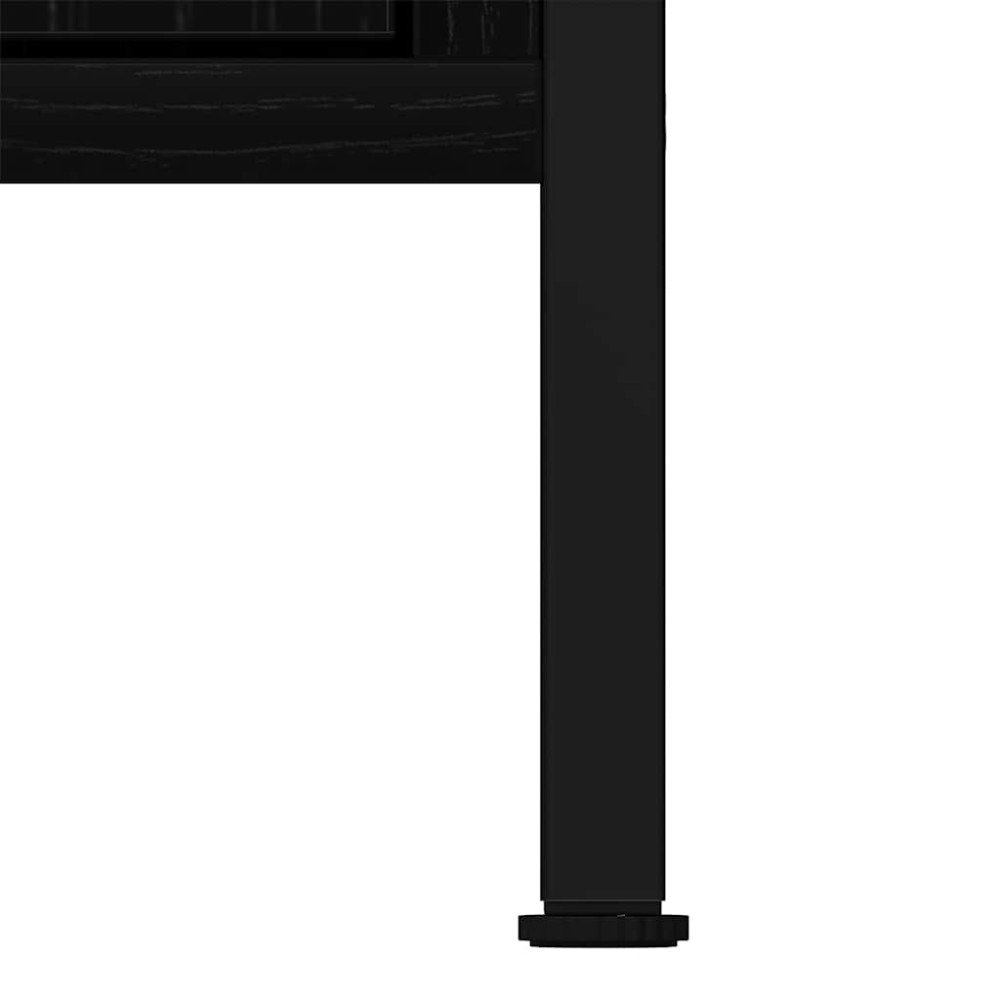 Produktbild för Tvättställsskåp svart ek 60x30x60 cm konstruerat trä