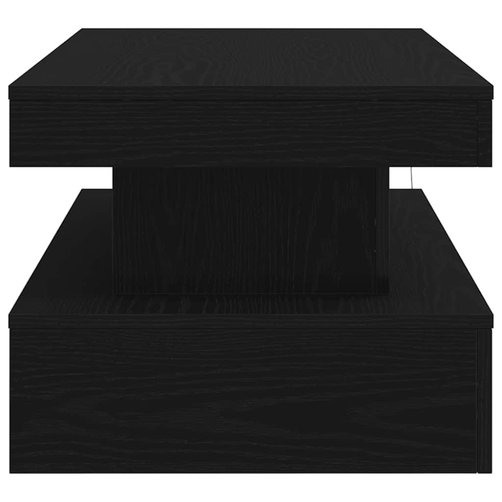 Produktbild för Soffbord med LED svart ek 90x50x40 cm