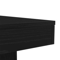 Produktbild för Soffbord med LED svart ek 90x50x40 cm