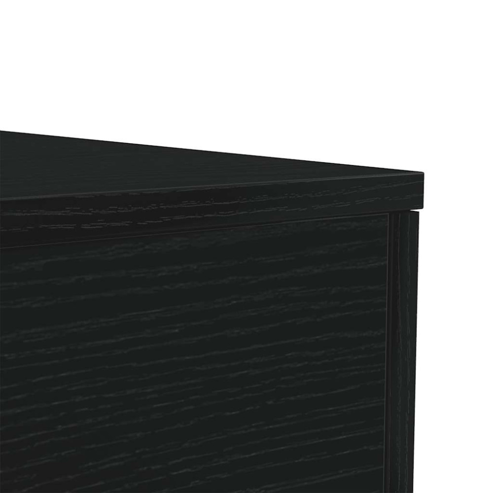 Produktbild för Soffbord med LED svart ek 90x50x40 cm