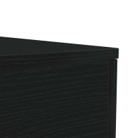 Produktbild för Soffbord med LED svart ek 90x50x40 cm