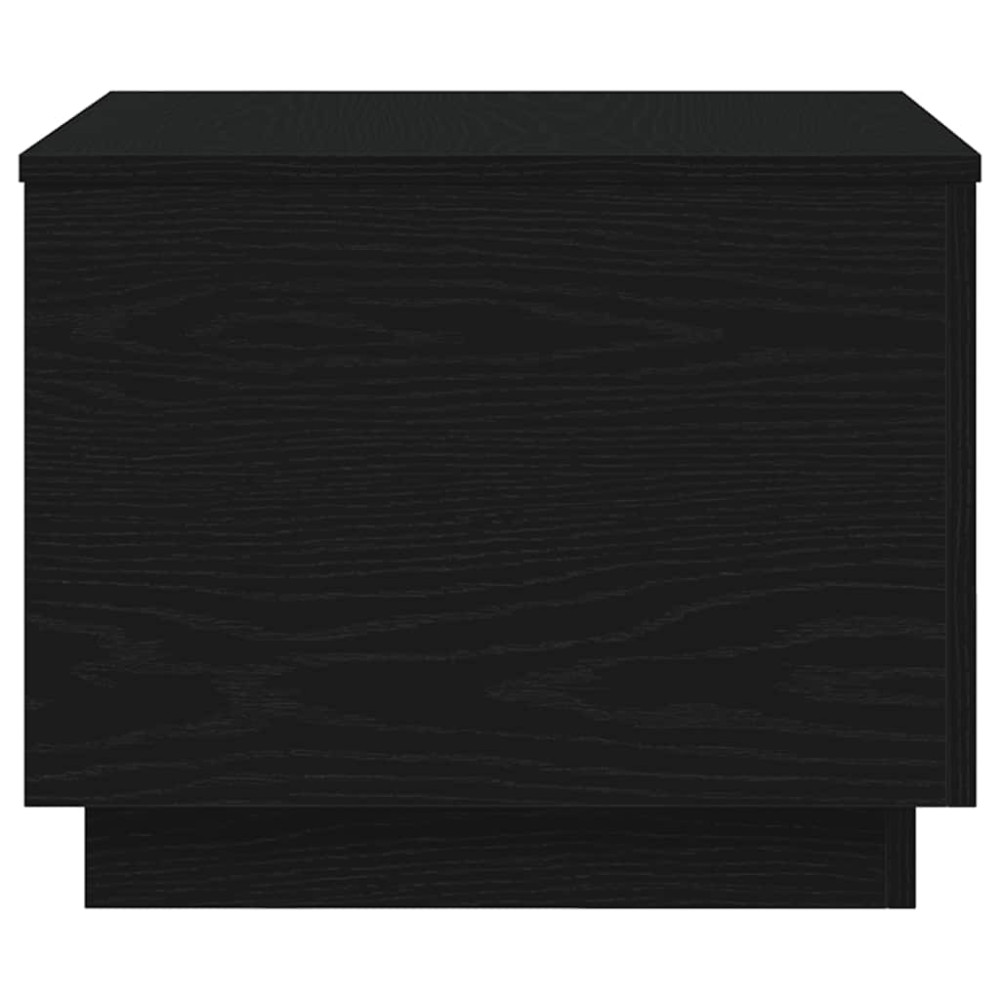 Produktbild för Soffbord med LED svart ek 50x50x40 cm