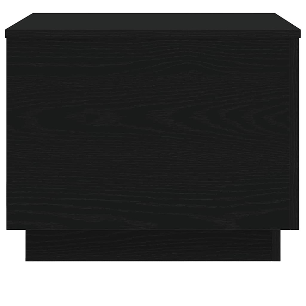 Produktbild för Soffbord med LED svart ek 50x50x40 cm