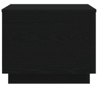 Produktbild för Soffbord med LED svart ek 50x50x40 cm