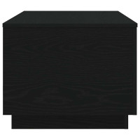 Produktbild för Soffbord med LED svart ek 90x50x40 cm