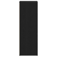 Produktbild för Skohylla rökfärgad svart ek 54x34x100,5 cm konstruerat trä