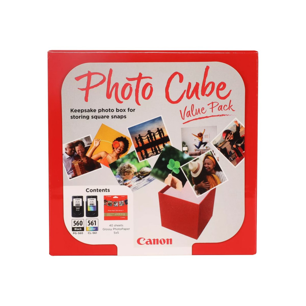 Produktbild för Canon PG-560/CL-561 Photo Value Pack - 2-pack - färg (cyan, magenta, gul), svartfärgad - original - blank - bläckbehållare / papperspaket