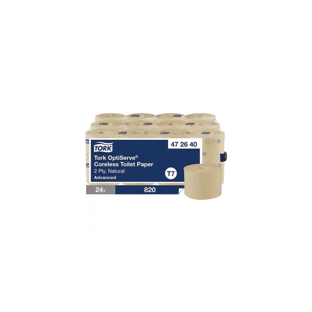 Produktbild för Toalettpapper TORK Adv T7 natur 24/fp