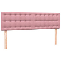 Produktbild för Ramsäng med madrass rosa 160x220 cm sammet