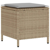 Produktbild för Soffgrupp för trädgården med dynor 6 delar beige konstrotting