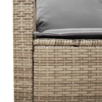 Produktbild för Soffgrupp för trädgården med dynor 6 delar beige konstrotting