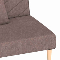 Produktbild för Bäddsoffa 2-sits med två kuddar taupe tyg
