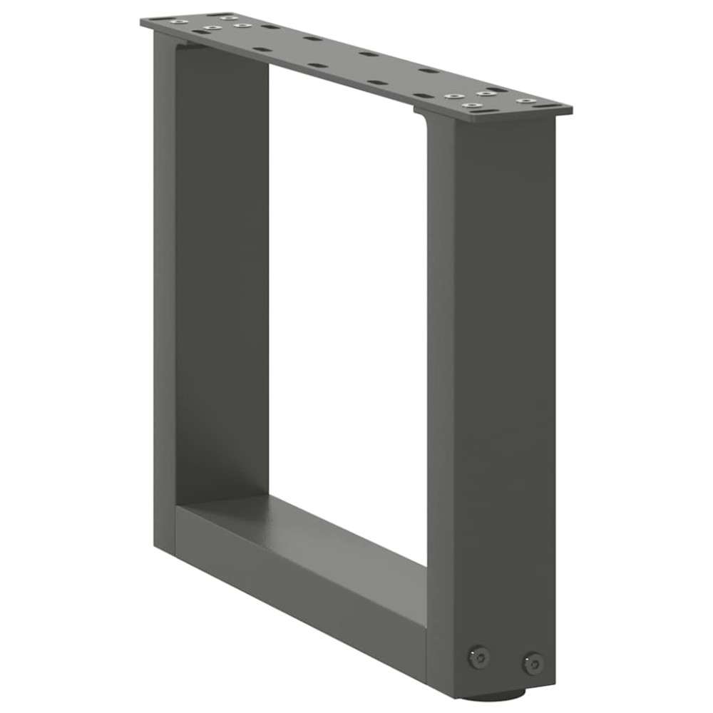Produktbild för Soffbordsben U-formade 2 st antracit 40x(30-31) cm stål