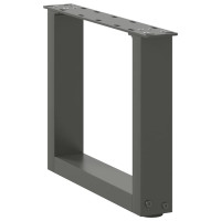 Produktbild för Soffbordsben U-formade 2 st antracit 40x(30-31) cm stål