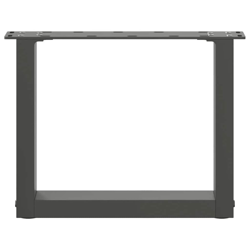 Produktbild för Soffbordsben U-formade 2 st antracit 40x(30-31) cm stål