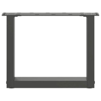 Produktbild för Soffbordsben U-formade 2 st antracit 40x(30-31) cm stål