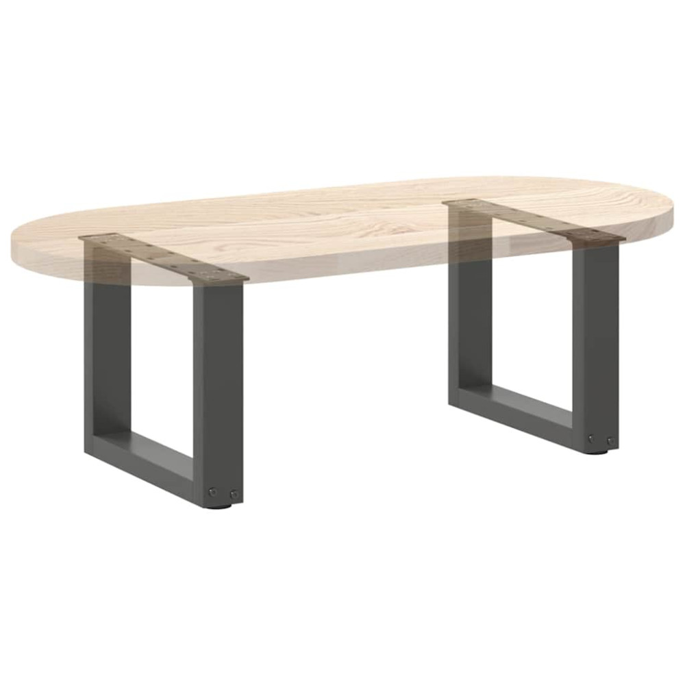 Produktbild för Soffbordsben U-formade 2 st antracit 40x(30-31) cm stål
