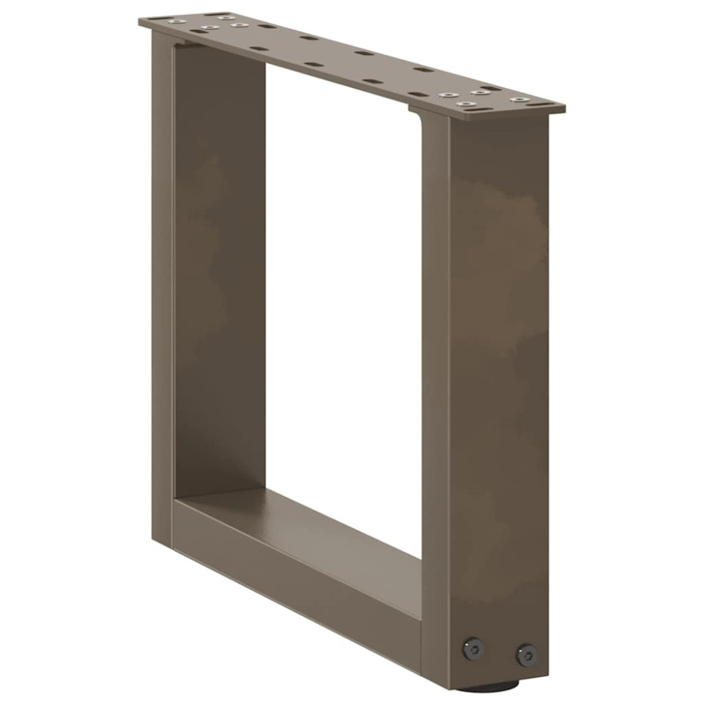 Produktbild för Soffbordsben U-formade 2 st naturstål 40x(30-31) cm stål