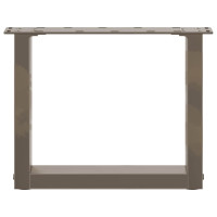 Produktbild för Soffbordsben U-formade 2 st naturstål 40x(30-31) cm stål