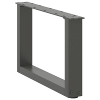 Produktbild för Soffbordsben U-formade 2 st antracit 50x(30-31) cm stål