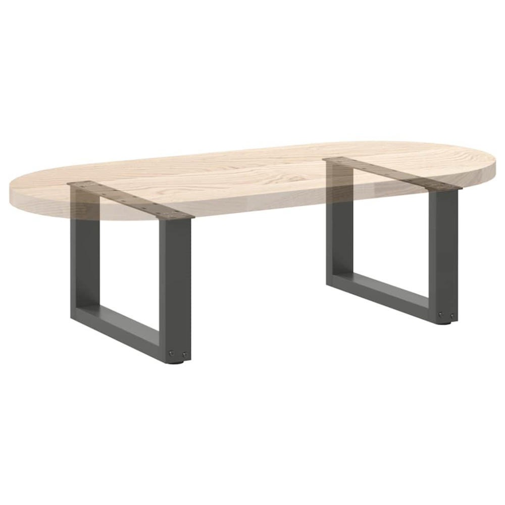 Produktbild för Soffbordsben U-formade 2 st antracit 50x(30-31) cm stål