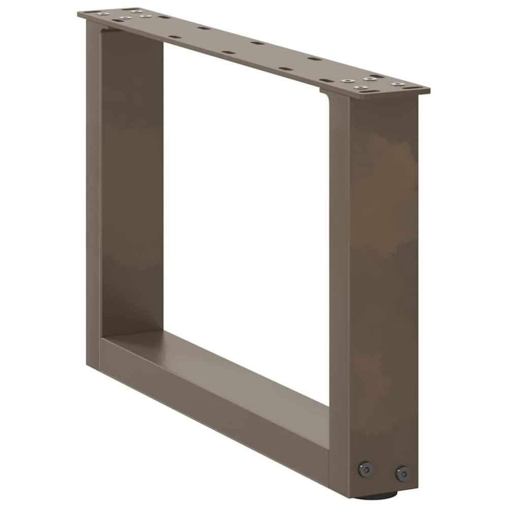 Produktbild för Soffbordsben U-formade 2 st naturstål 50x(30-31) cm stål