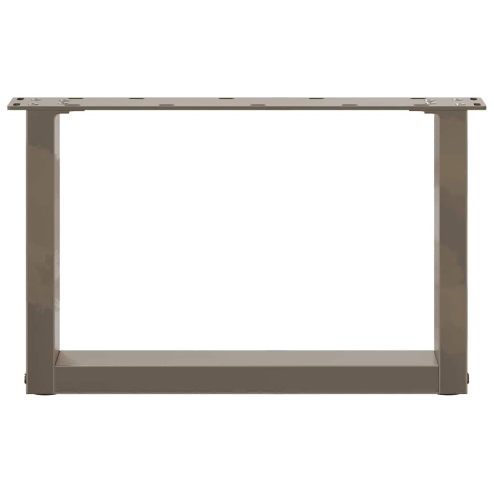 Produktbild för Soffbordsben U-formade 2 st naturstål 50x(30-31) cm stål