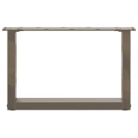 Produktbild för Soffbordsben U-formade 2 st naturstål 50x(30-31) cm stål