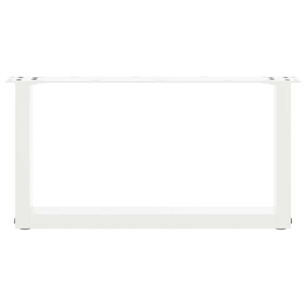 Produktbild för Soffbordsben U-formade 2 st vita 60x(30-31) cm stål