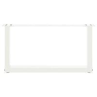 Produktbild för Soffbordsben U-formade 2 st vita 60x(30-31) cm stål